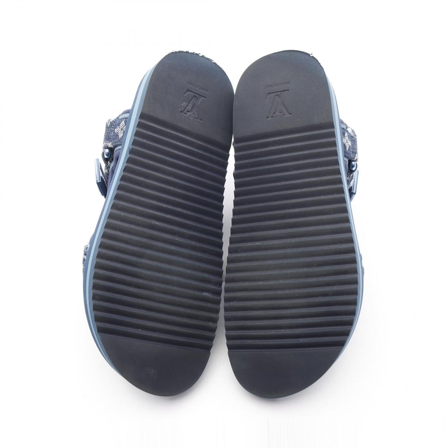 Louis Vuitton Panama Line Monogram Denim Sandals - Navy Blue