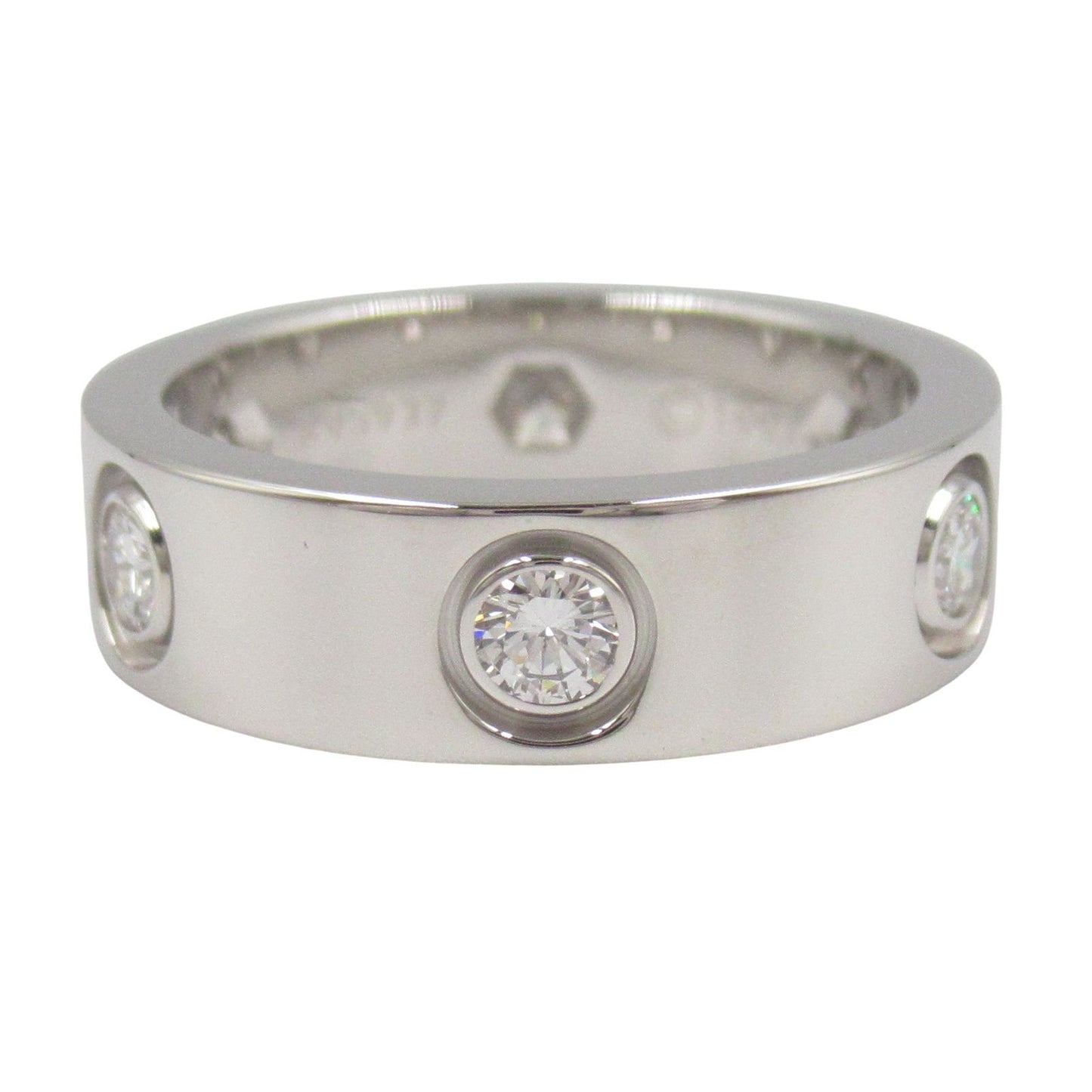 CARTIER Love Ring 6PD K18WG Diamond - Exquisite Luxury
