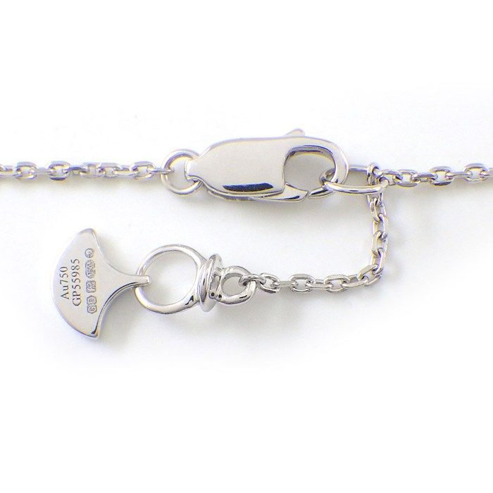 Graff Mini Butterfly Silhouette Necklace in K18WG with Diamonds