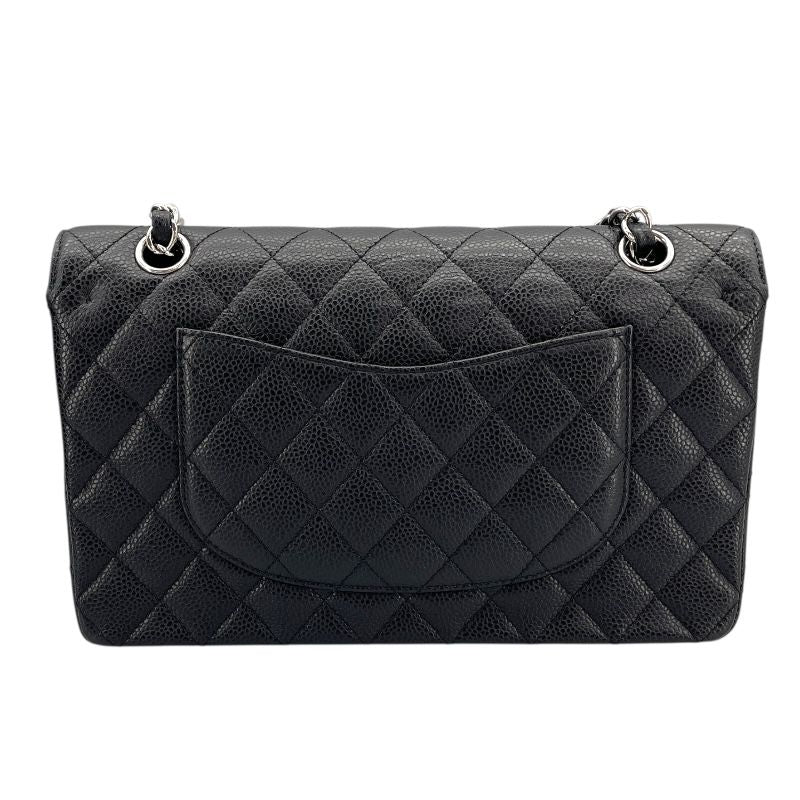 CHANEL Matelassé 25 Black Caviar Leather Shoulder Bag