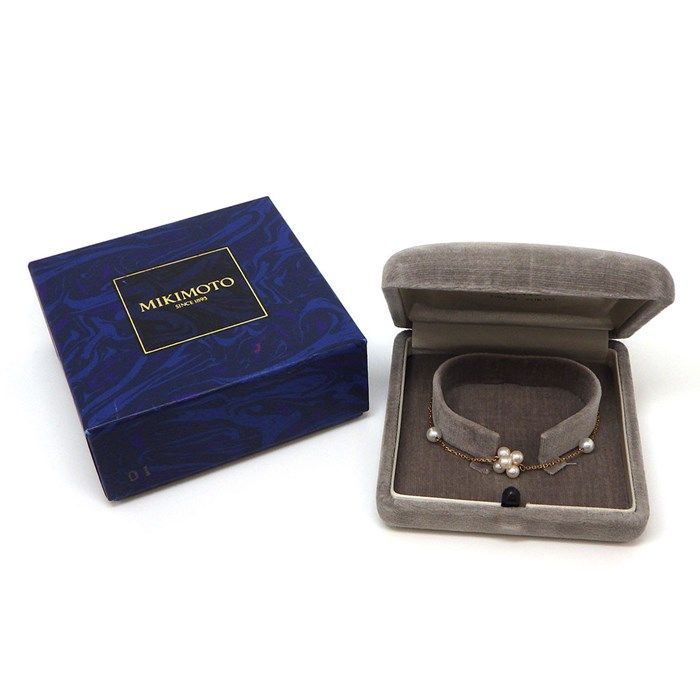 MIKIMOTO Cluster Pearl Bracelet in K18 Yellow Gold - Exquisite Craftsmanship
