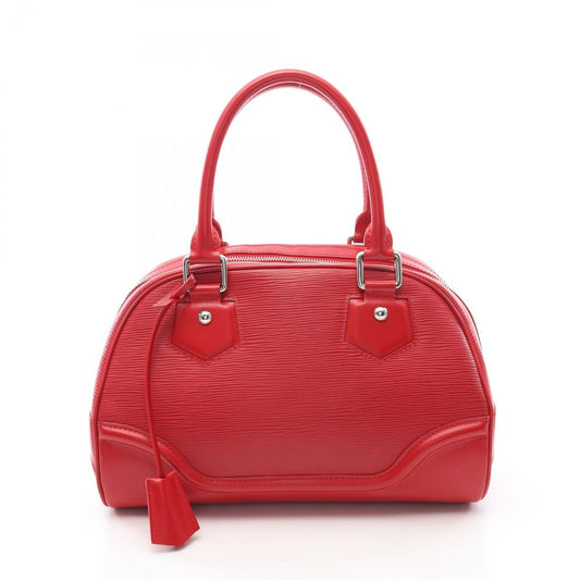 Louis Vuitton Bowling Montaigne PM Handbag in Rouge Epi Leather
