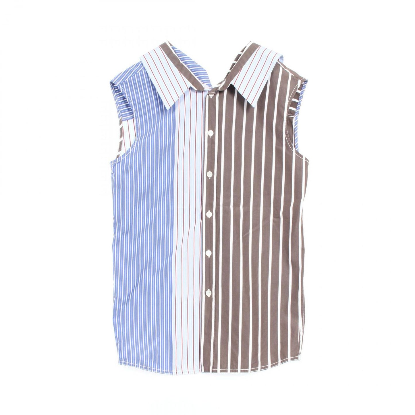 MARNI Cotton Shirt in Blue & Brown - Exquisite Craftsmanship