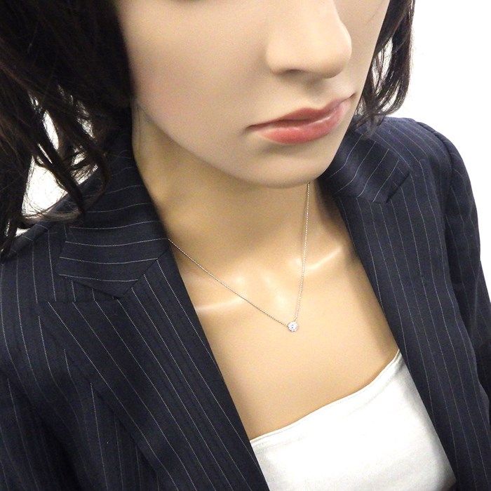 Exquisite Fancy Light Purplish Pink Diamond Necklace - 0.115ct