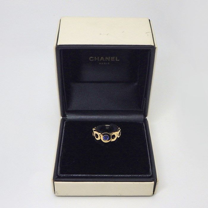 CHANEL Coco Sapphire Ring in 18K Yellow Gold - Size 13