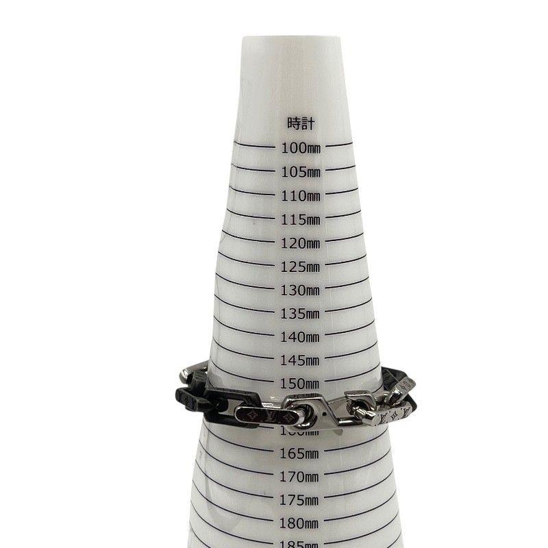 Louis Vuitton Monogram Chain Bracelet in Silver & Black