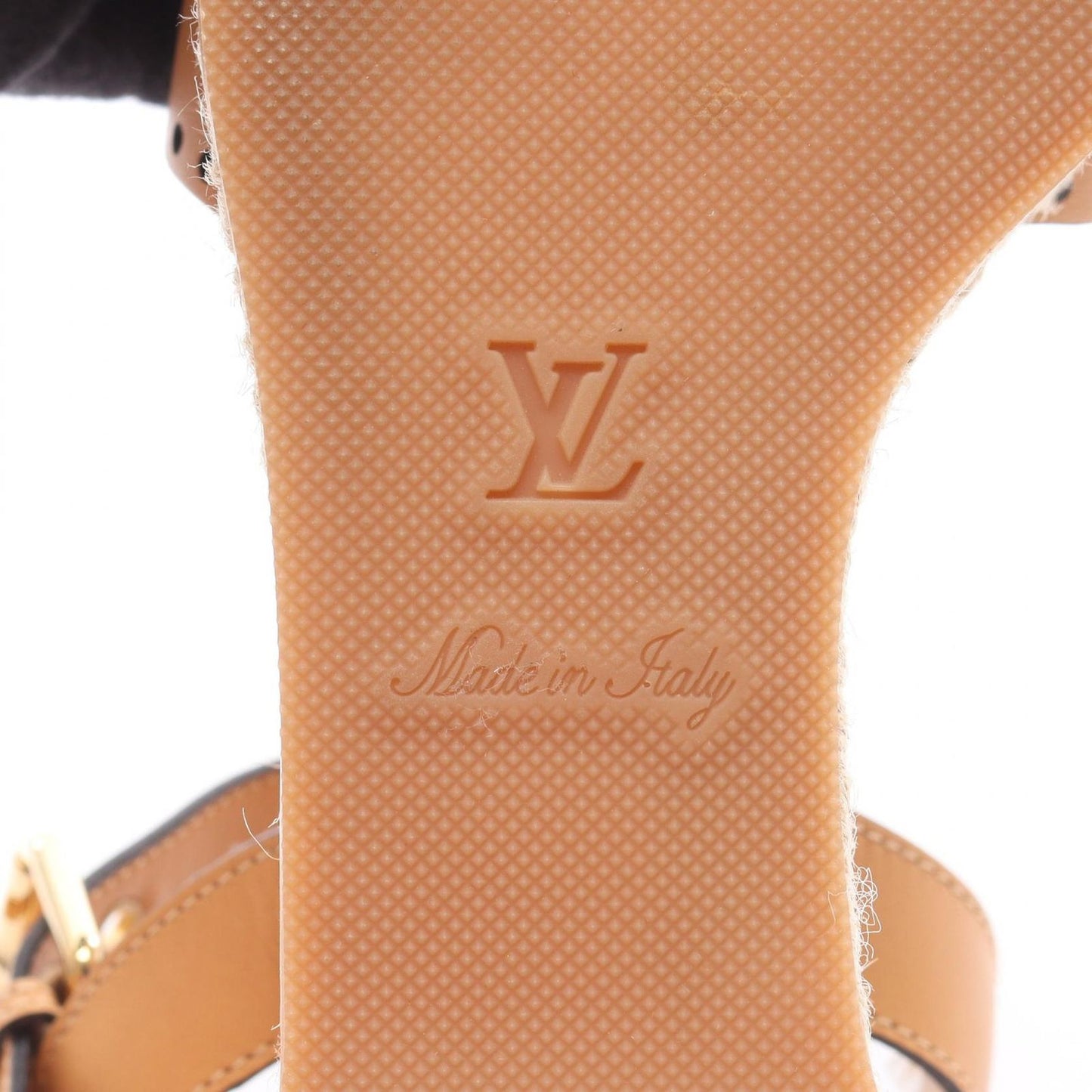 Louis Vuitton Starboard Line Wedge Sandals - Elegant Beige Leather