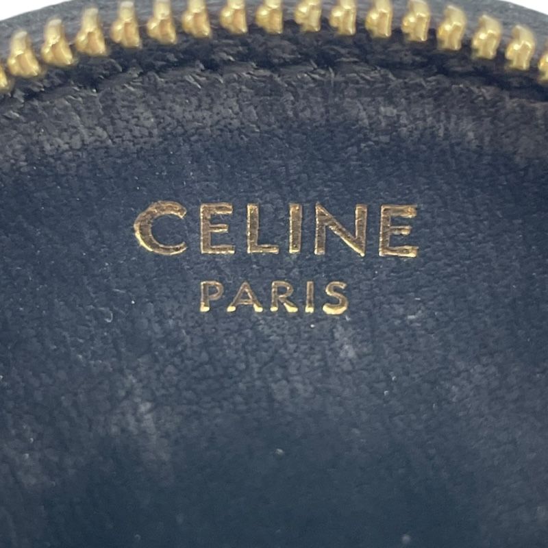 CELINE Triomphe Coin Purse in Black Canvas - Timeless Elegance