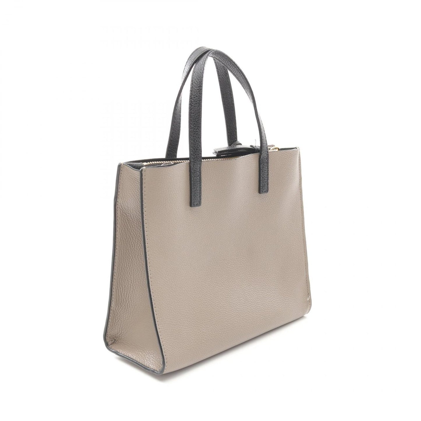 MARC JACOBS Grind Mini Tote Handbag in Grey Beige Leather