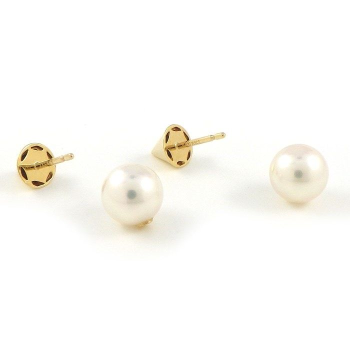 TASAKI Refined Rebellion 18K Gold Pearl Stud Earrings