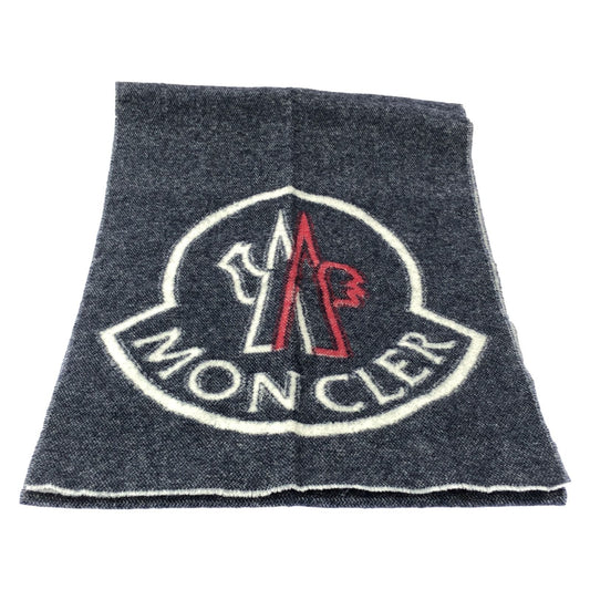 MONCLER Blue Wool Scarf - Unisex Luxury Accessory