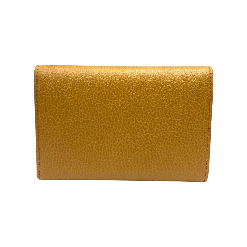 GUCCI Camel Leather Tri-Fold Wallet - Unisex Elegance