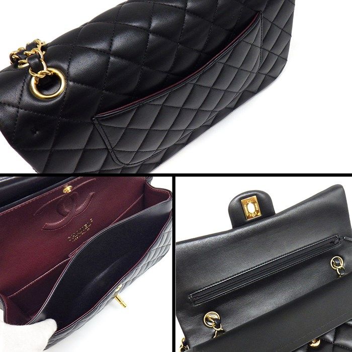 CHANEL Classic Matelassé 25 Shoulder Bag in Black Lambskin