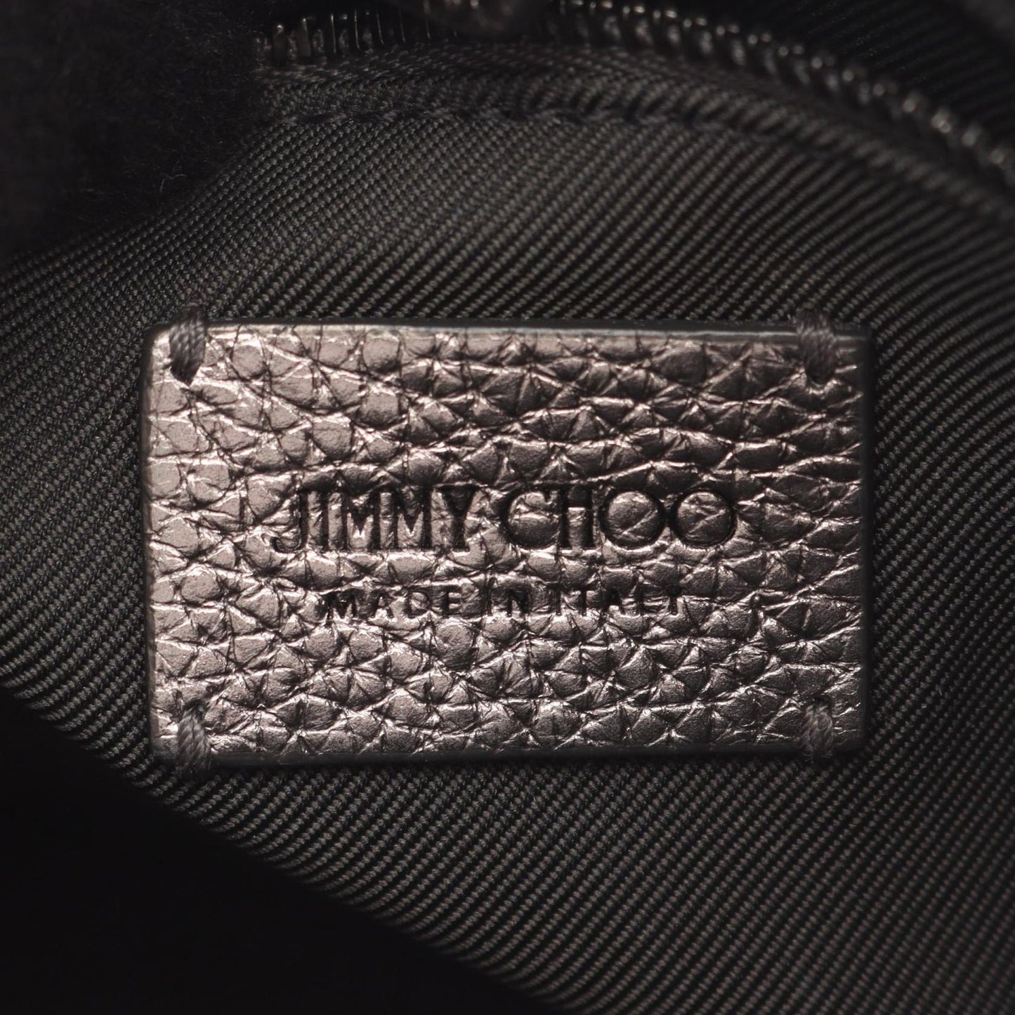 JIMMY CHOO Mini Pegasi Metallic Silver Leather Handbag