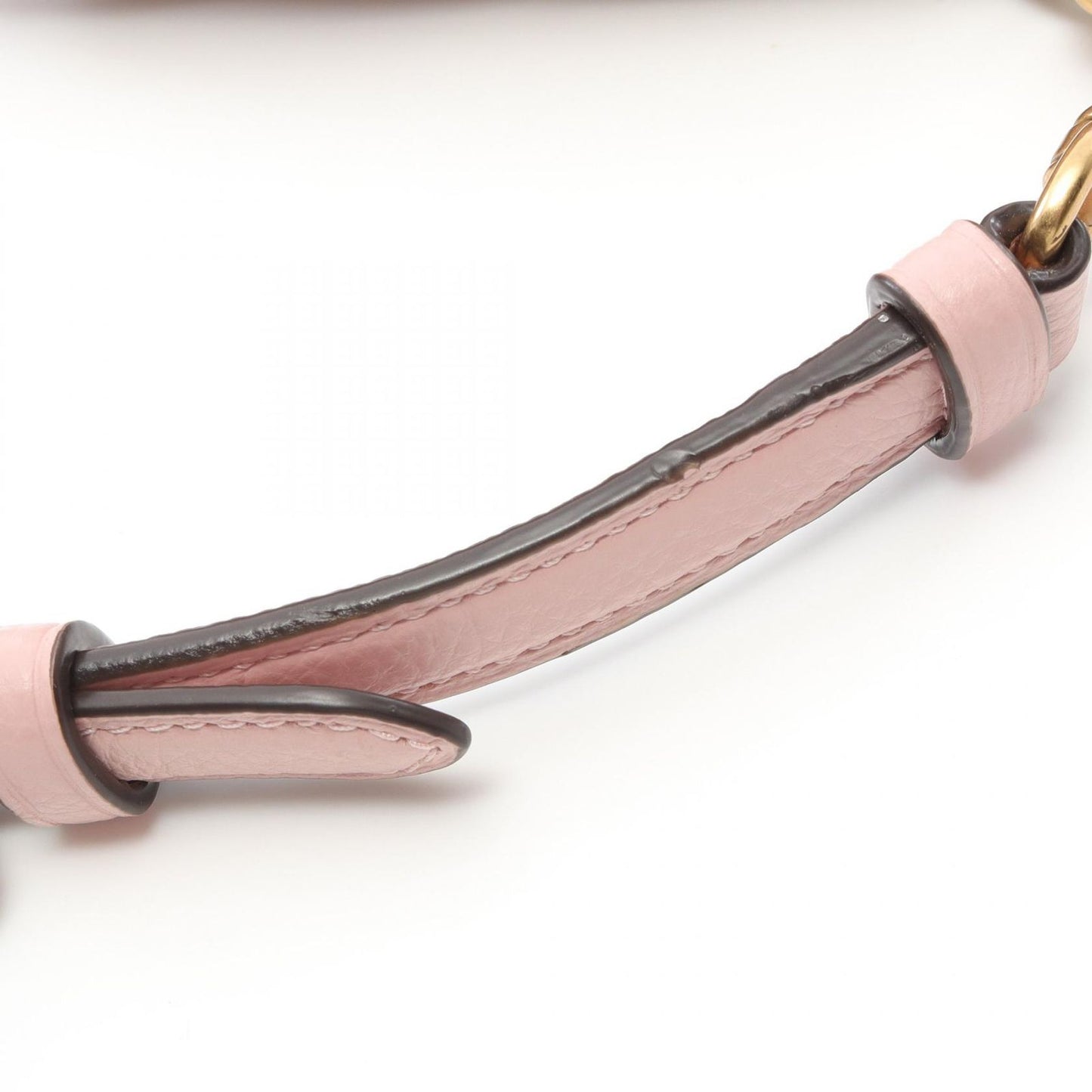 COACH 2-Way Leather Shoulder Bag in Pink & Camel - Timeless Elegance