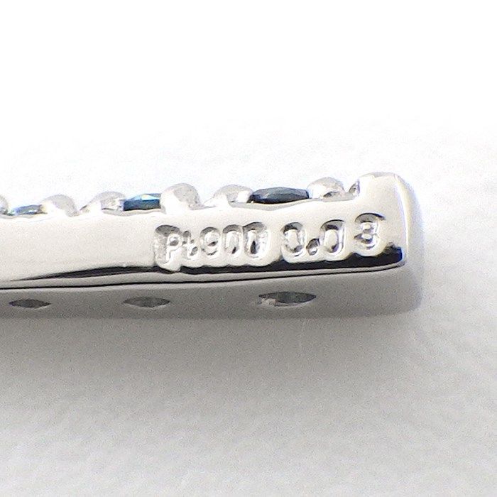 Exquisite Diamond & Blue Topaz Triangle Necklace in Platinum