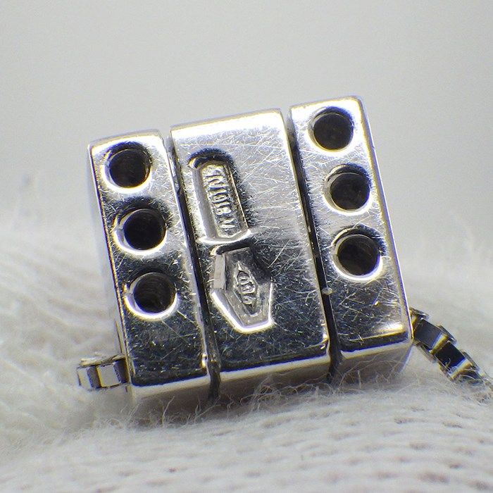 Damiani Belle Époque Square Necklace with Emerald & Diamond