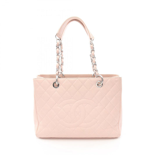 CHANEL Matelassé Grand Shopping Tote in Baby Pink Caviar Skin