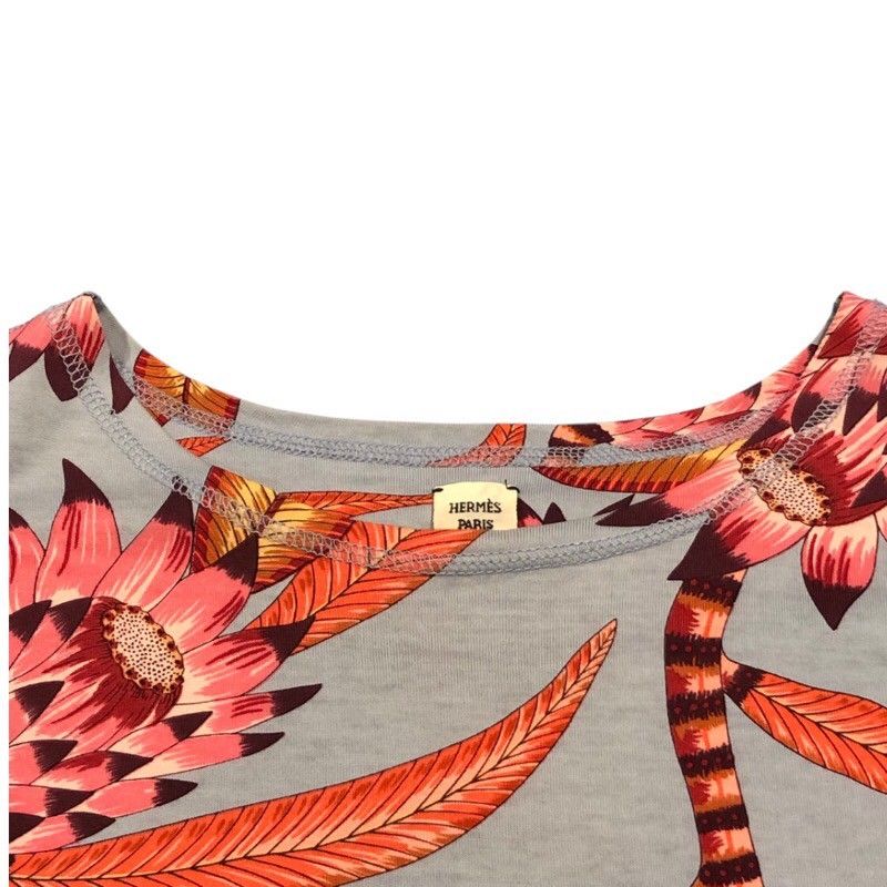 HERMES Signature Pattern Cotton T-Shirt for Women