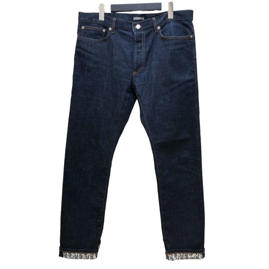 Christian Dior Oblique Denim Pants - Indigo Cotton, Size 34