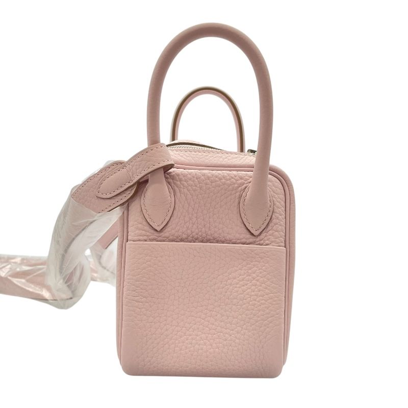 HERMES Lindy Mini Verso in Mauve Vert & New White - 2024 Edition