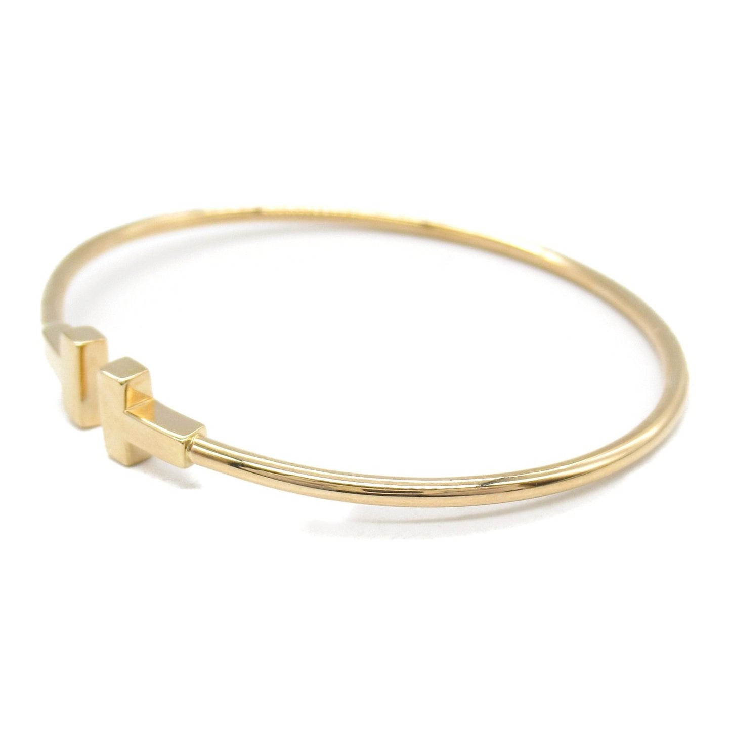 TIFFANY & CO T Wire Bracelet in K18PG Pink Gold - 15cm