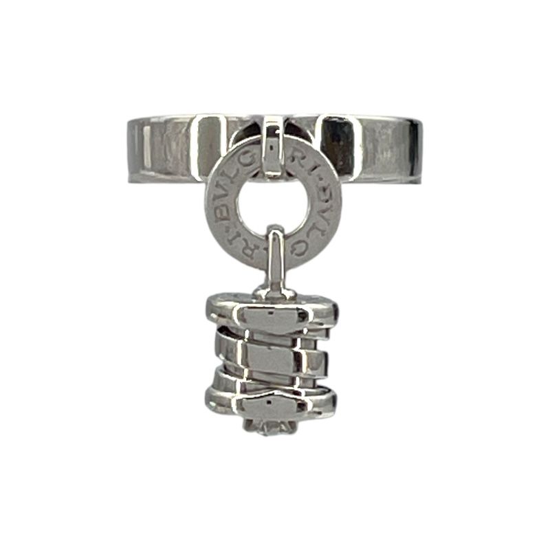 BVLGARI B.zero1 Element Ring in 750WG with Diamonds - Size 8