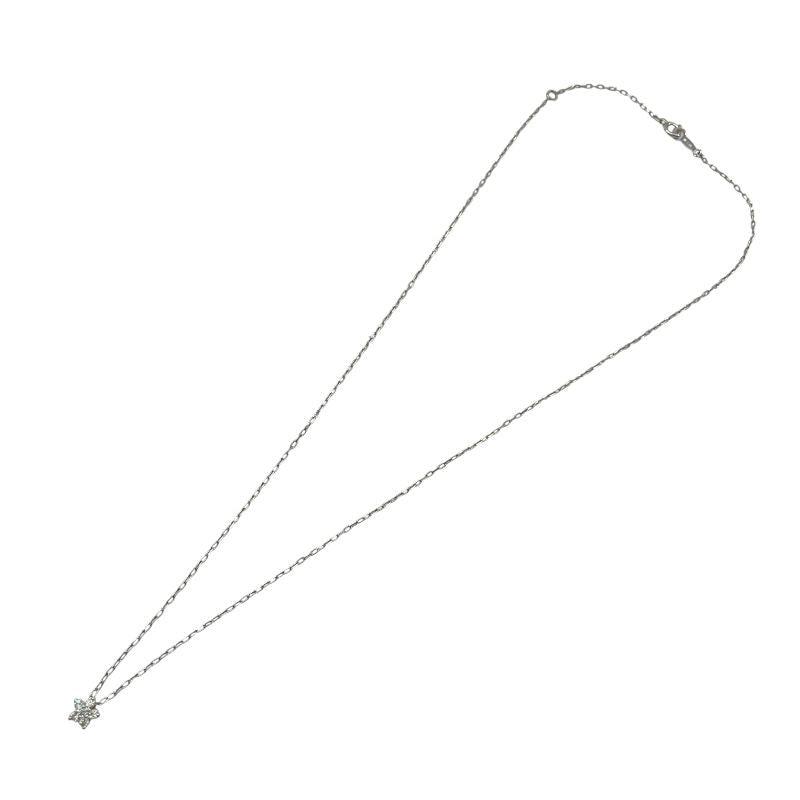 MIKIMOTO K18 Diamond Necklace in White Gold - Timeless Elegance