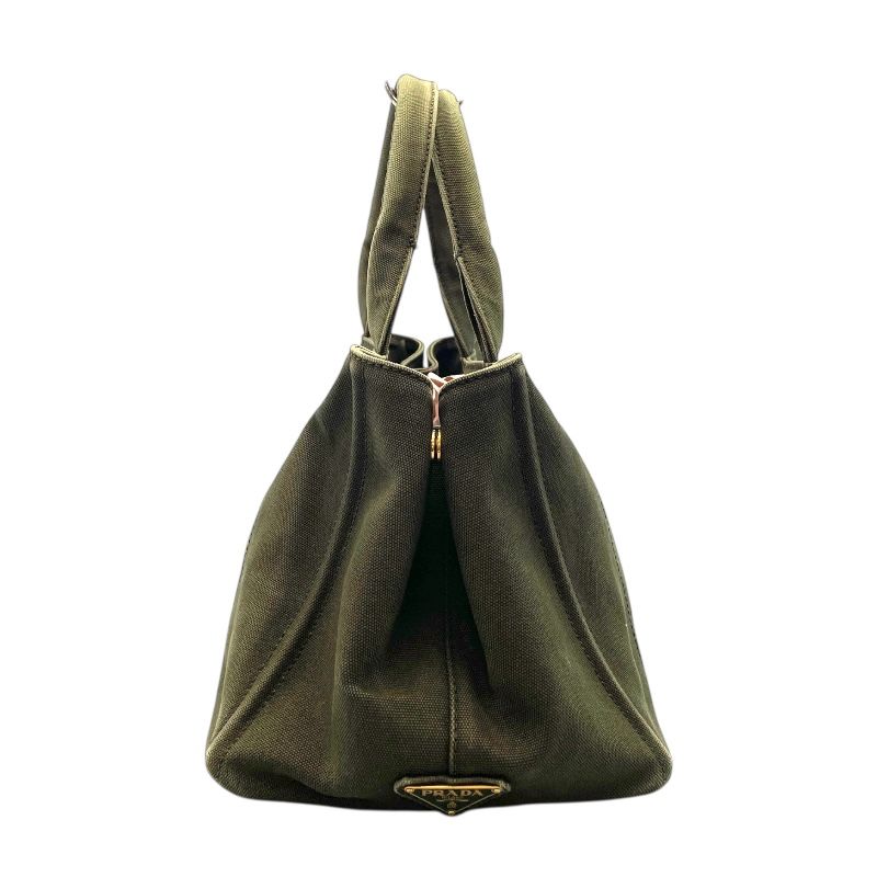 PRADA Canvas Kanapa Tote Bag in Khaki - Timeless Elegance