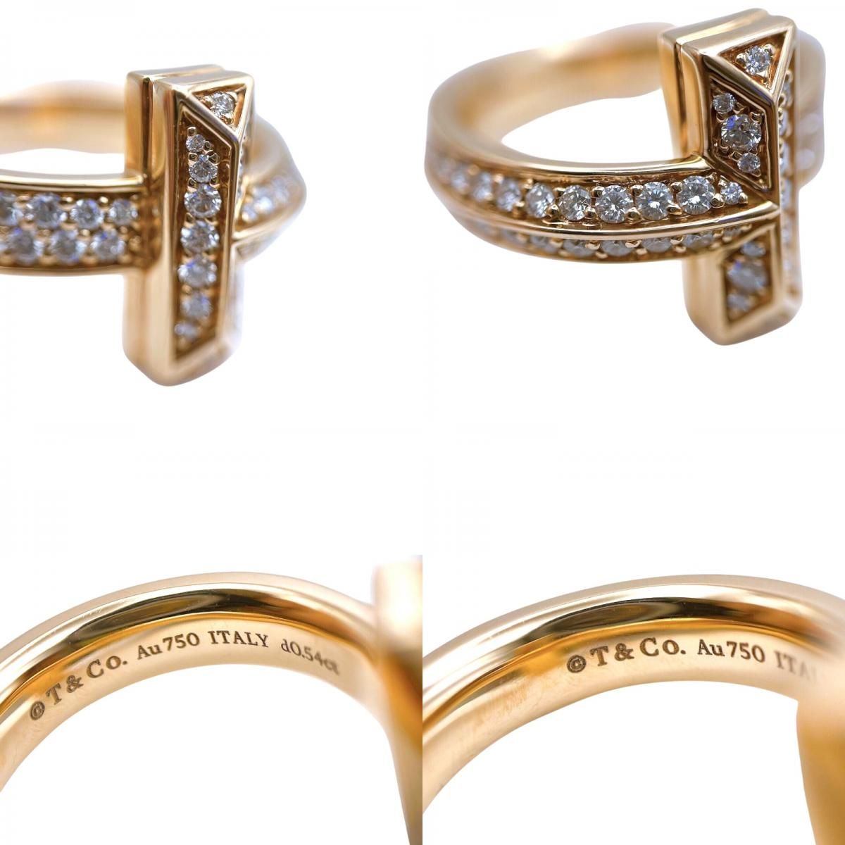 Tiffany & Co. T One Wide Ring in K18 Pink Gold - Exquisite Elegance