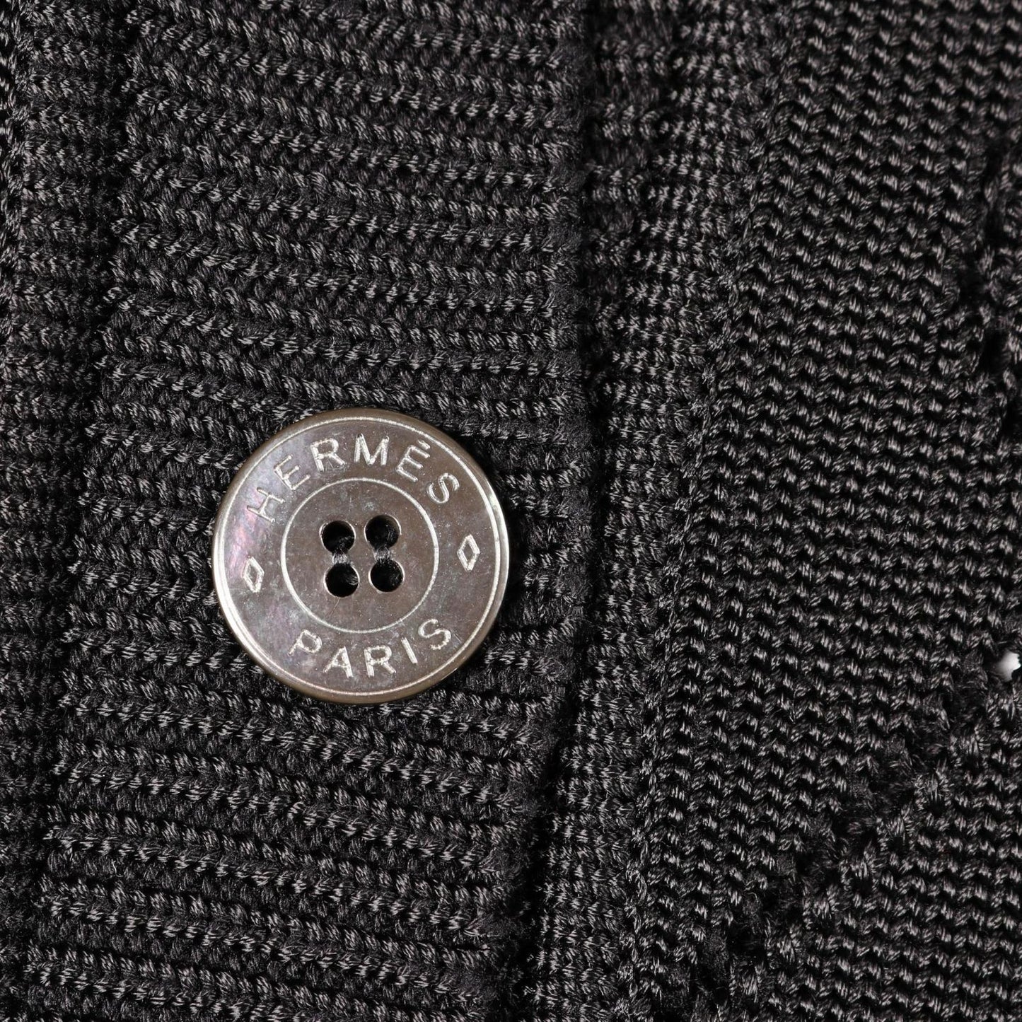 HERMES H-Lift Cardigan in Black Rayon - Timeless Elegance