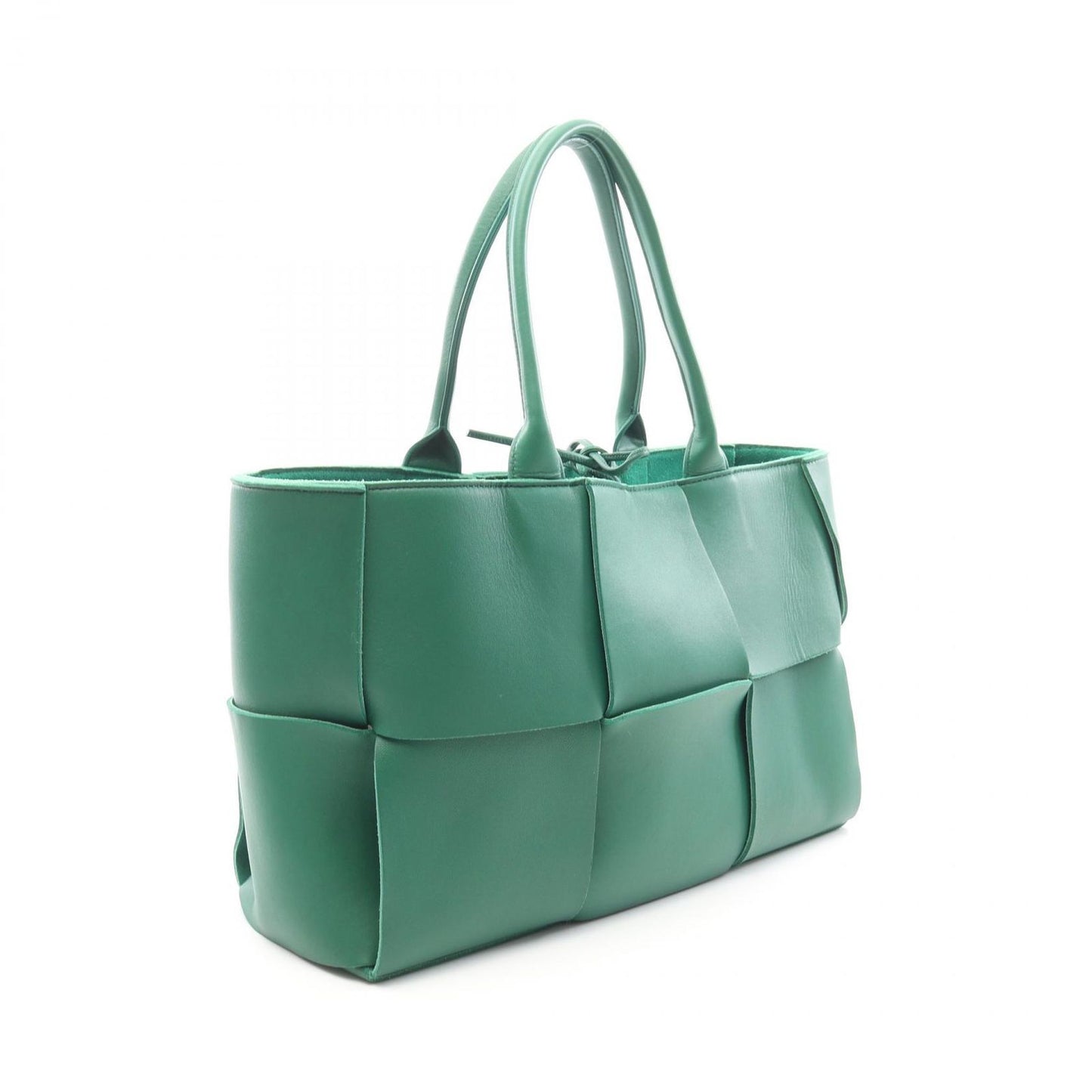 Bottega Veneta Arco Maxi Intrecciato Tote Bag in Green Leather