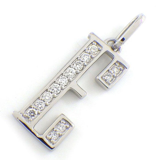 Exquisite Diamond Initial E Pendant in Platinum - 0.11ct