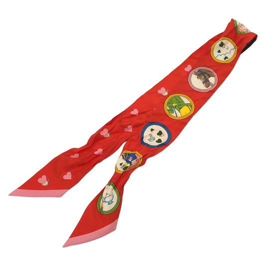 HERMES Pink Silk Twilly Scarf - Exquisite Luxury Accessory