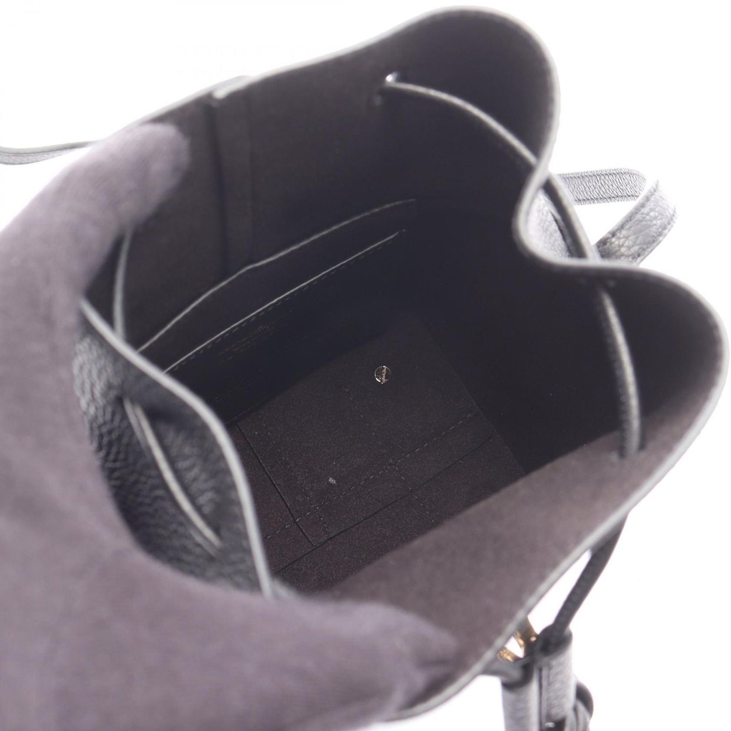 Salvatore Ferragamo Gancini Shoulder Bag in Black Leather