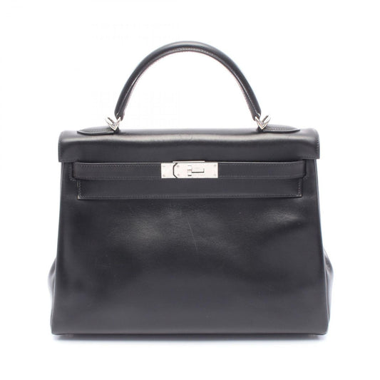 HERMES Kelly 32 Handbag in Black - Timeless Elegance