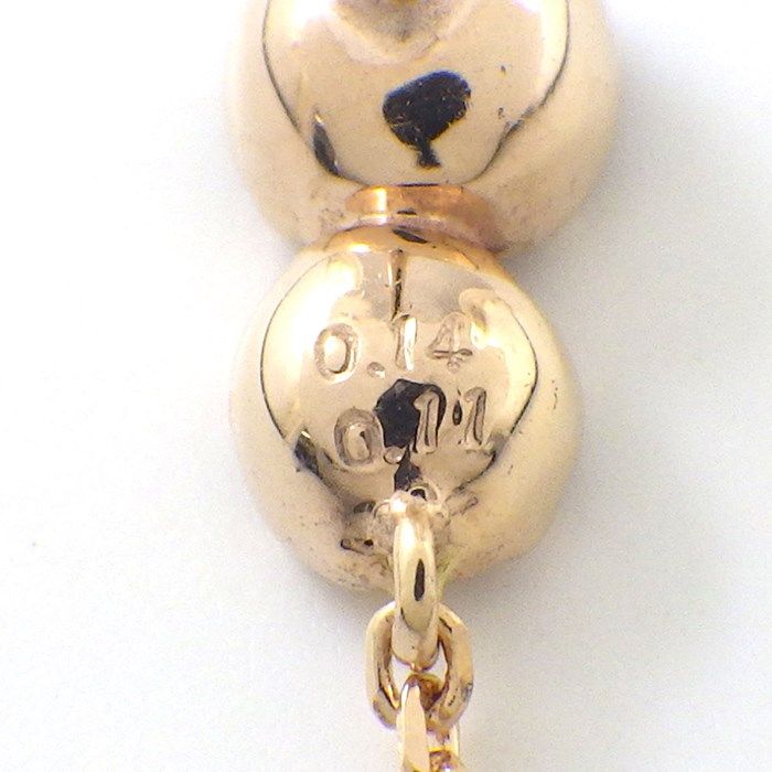 Elegant K18PG Diamond Drop Earrings - 0.11ct & 0.14ct