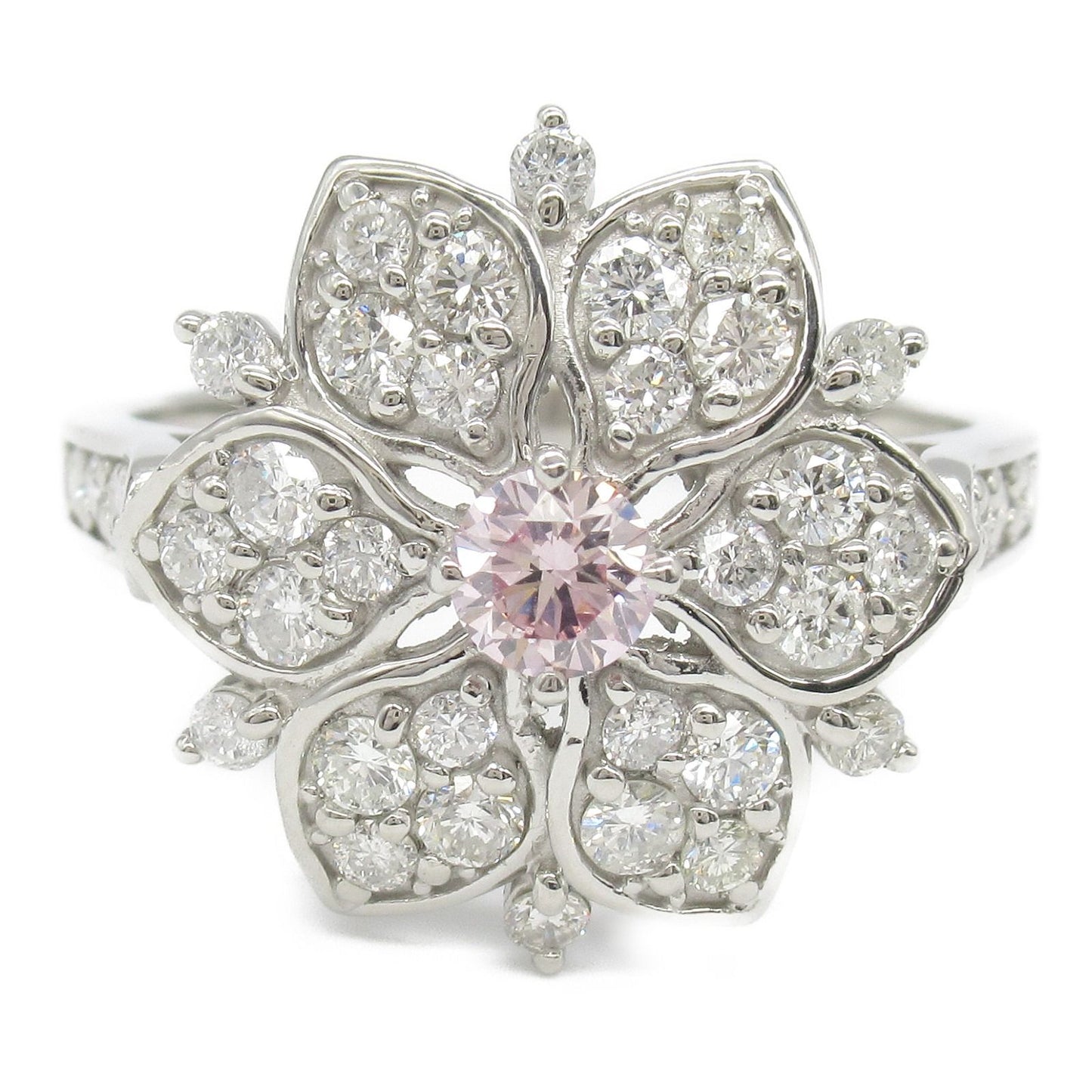 Exquisite Pink Diamond Ring in Platinum - A Timeless Treasure
