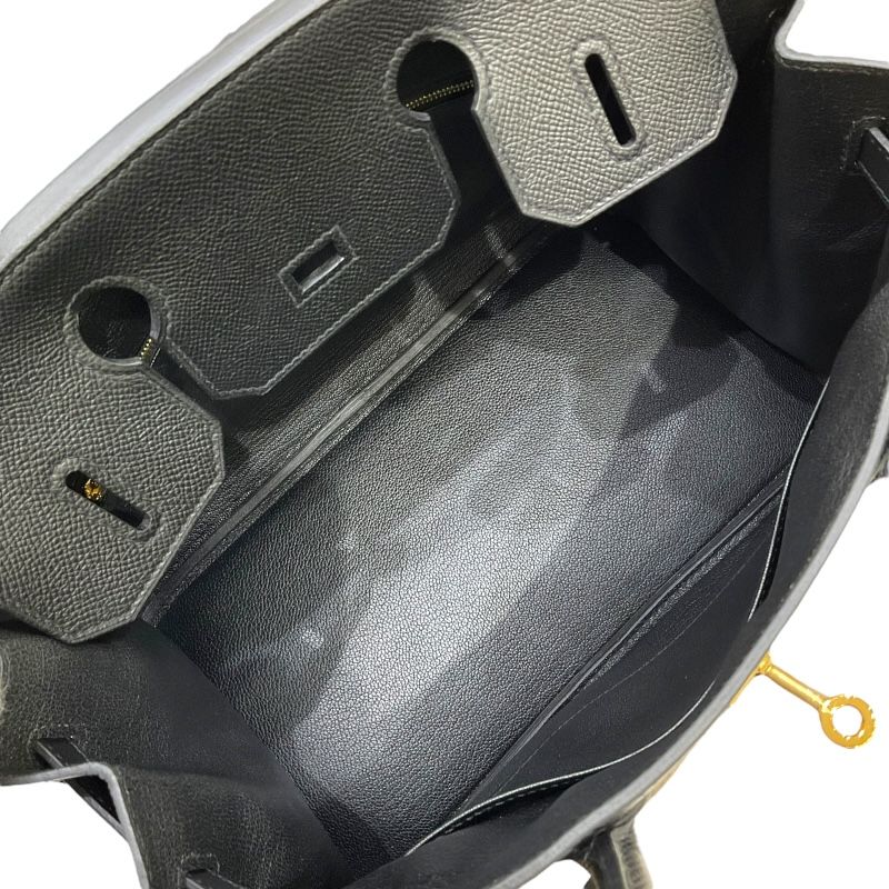 HERMES Birkin 30 D Stamp Black with Silver Hardware - Unused Display Piece