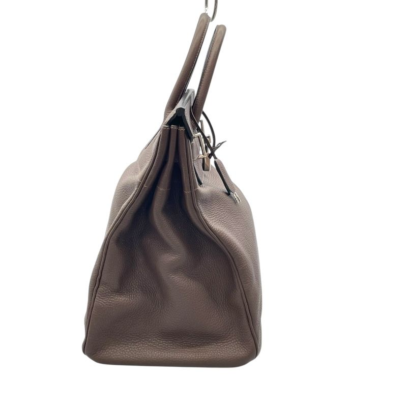 HERMES Ostra Crois 40 Handbag in Chocolate Togo Leather