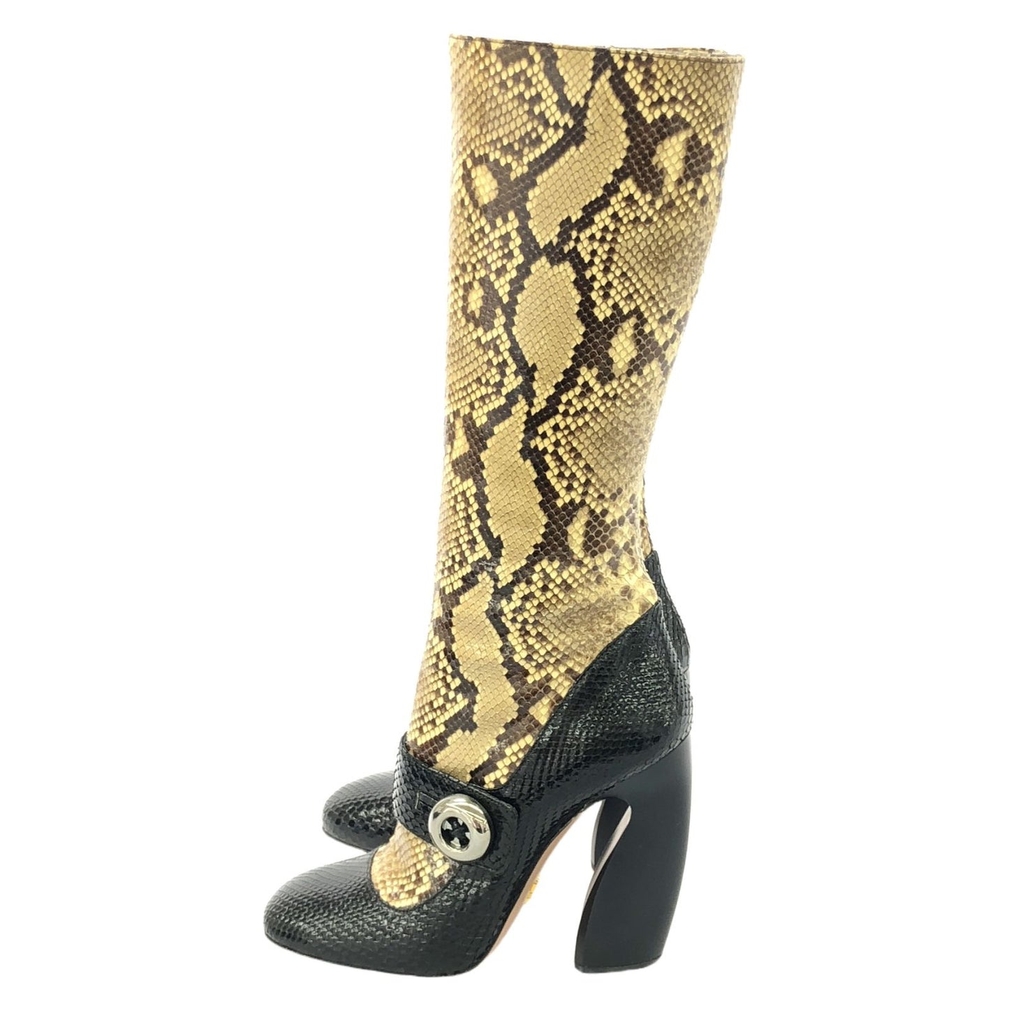 PRADA Brown Leather Long Boots - Timeless Elegance