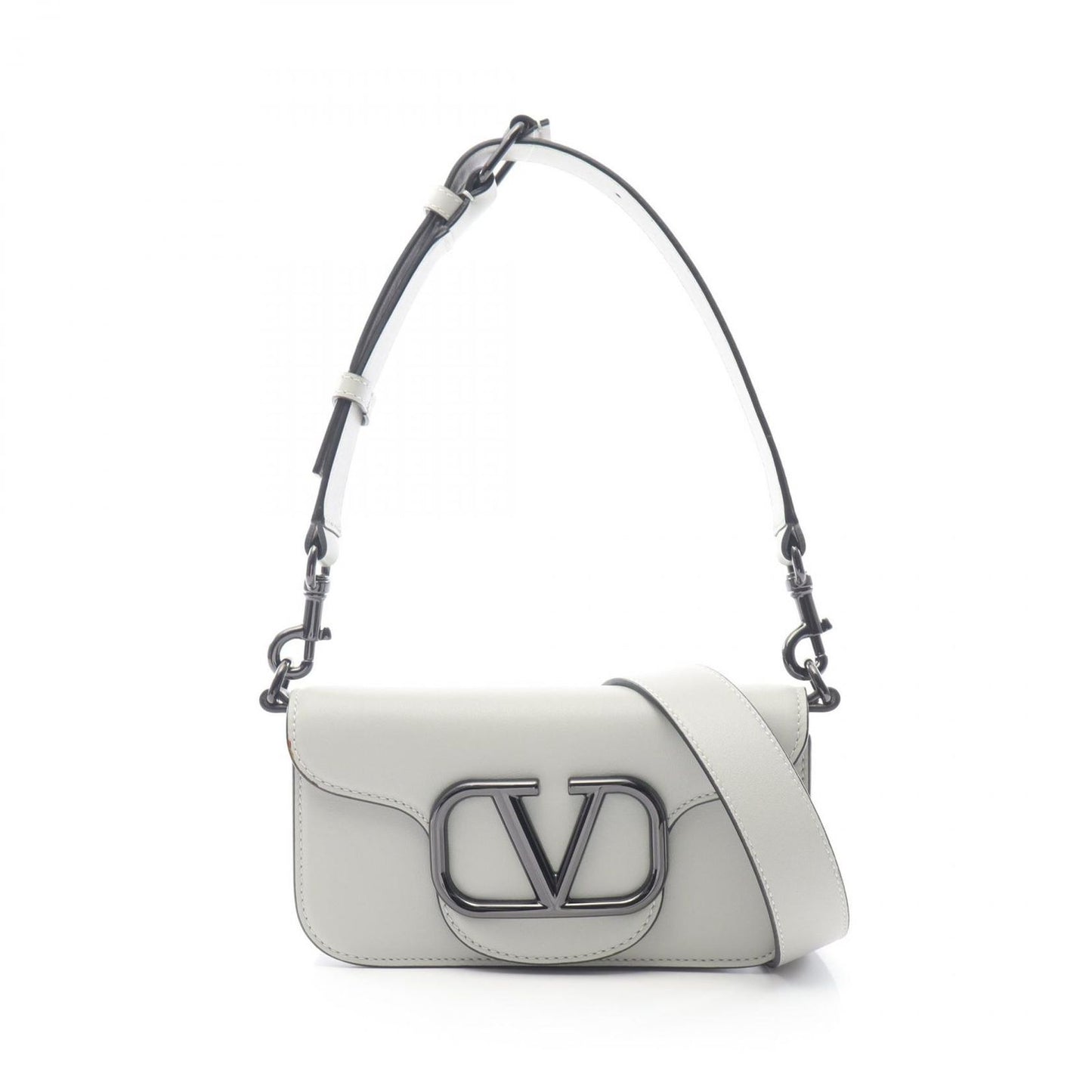 Valentino V Logo Handbag in Gray Leather - Exquisite Craftsmanship