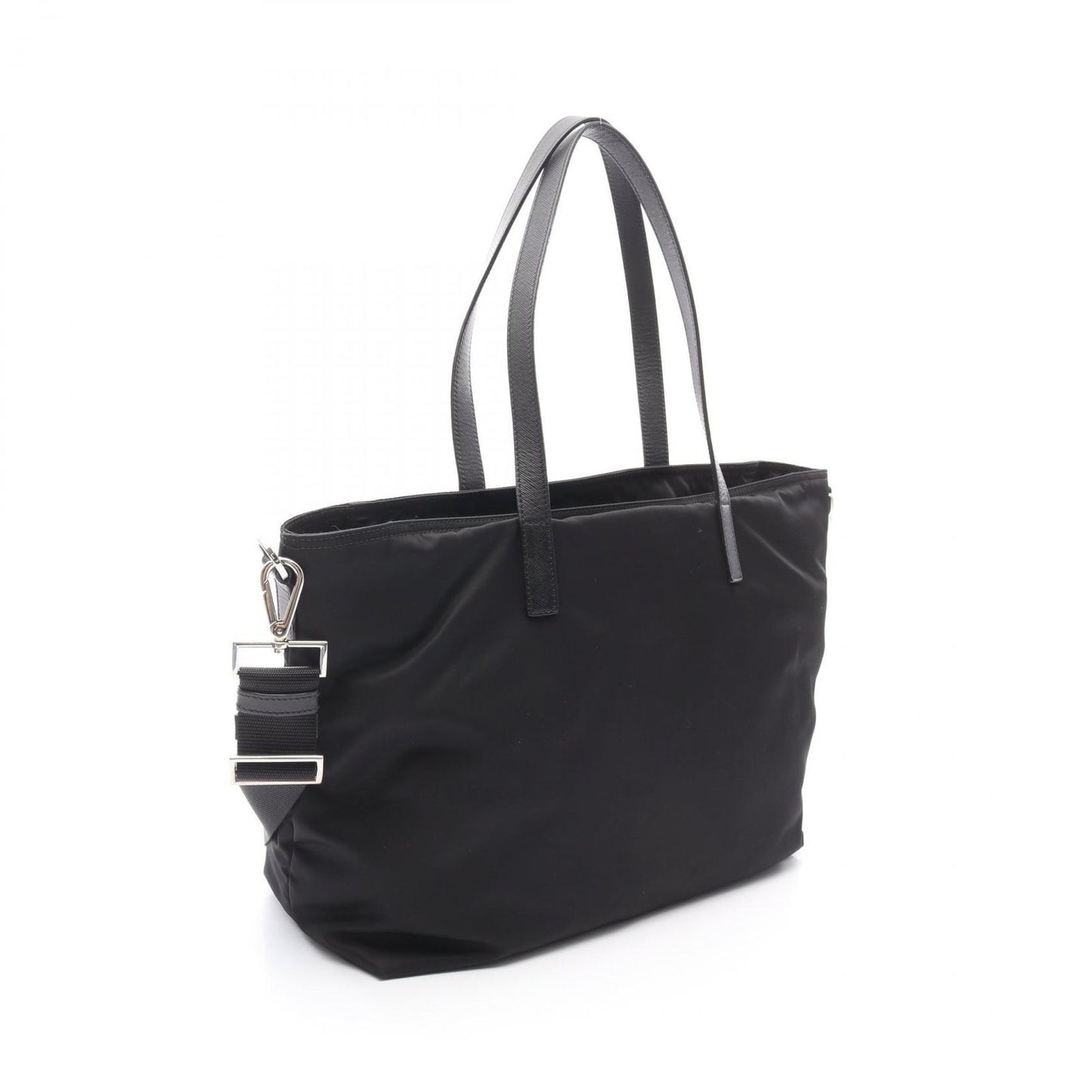 PRADA Black Nylon & Saffiano Leather 2-Way Tote Bag