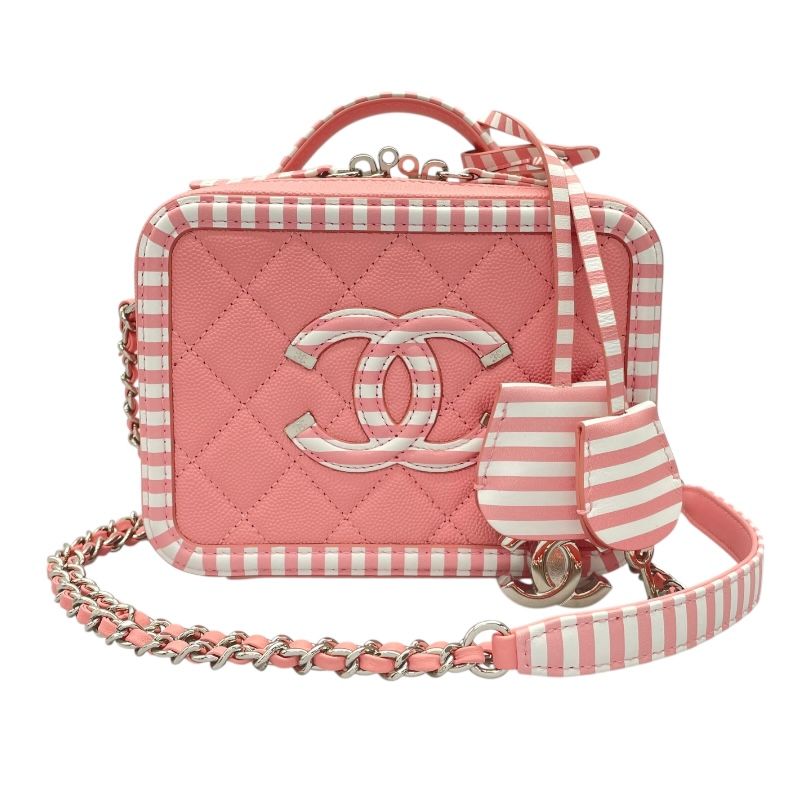 CHANEL CC Fig Leaf Shoulder Bag A93342 - Pink Caviar Skin