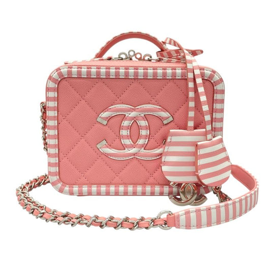 CHANEL CC Fig Leaf Shoulder Bag A93342 - Pink Caviar Skin