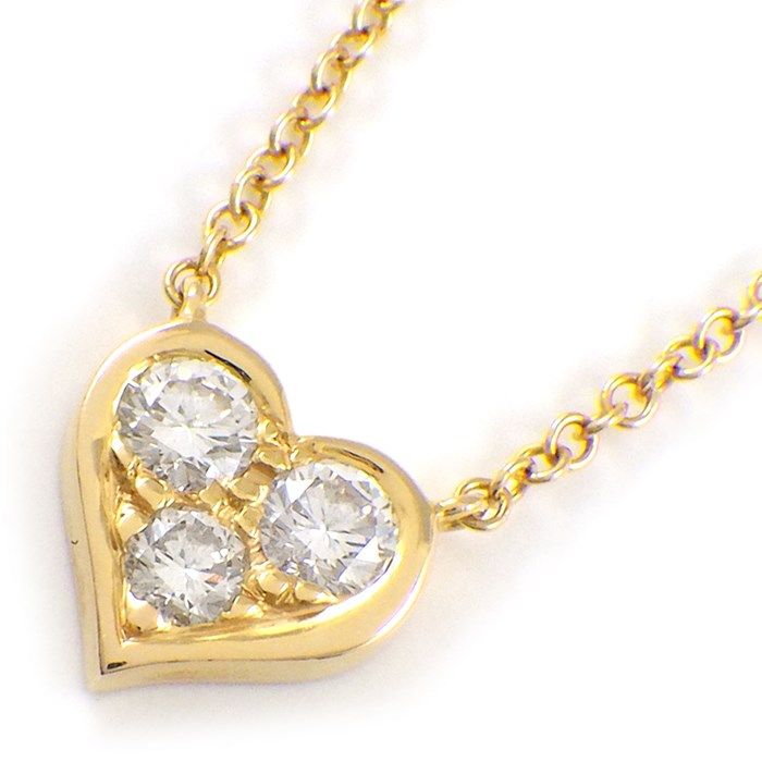 Tiffany & Co. Sentimental Heart Necklace with Diamonds in K18 Pink Gold