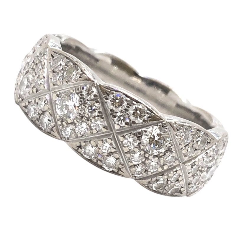 CHANEL Coco Crush Ring in 750WG with Diamonds - Exquisite Luxury