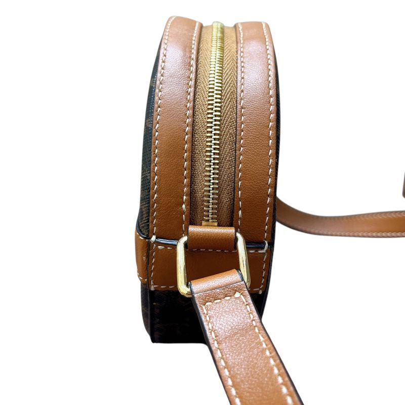 CELINE Triomphe Canvas Shoulder Bag - Brown Elegance