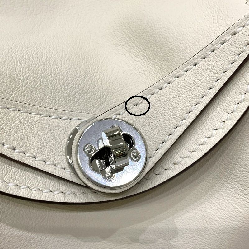 HERMES Lindy Mini Verso Bag - Nat×Sesame with Silver Hardware