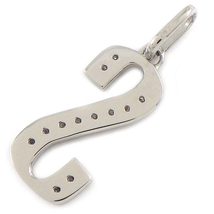 Exquisite Diamond Initial 'S' Pendant in Platinum - 0.11ct